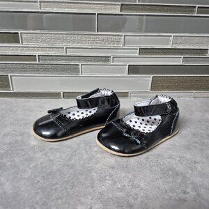 Robeez Catherine Black Patent Leather Mary Jane Shoes Size US5 12-18 months